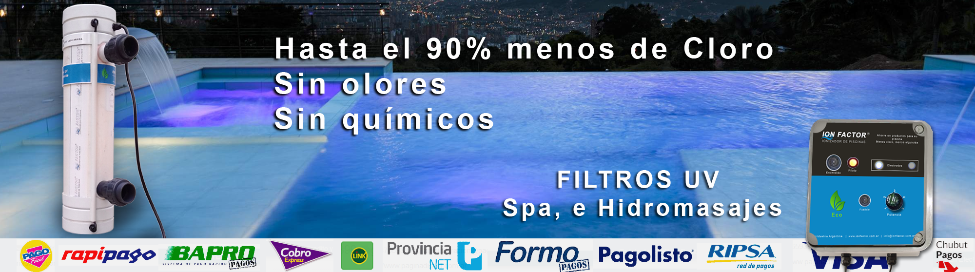 Ionizador para piscinas